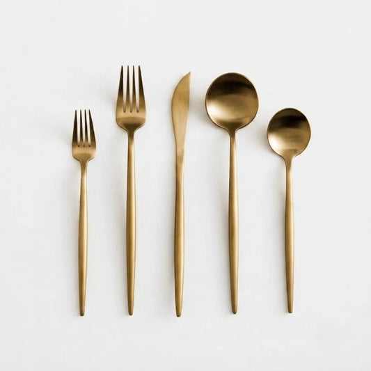 Cutlery Set Matte Stainless Steel Dishwasher Safe