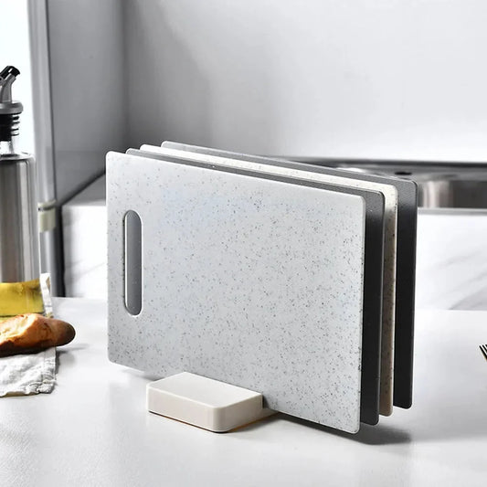 Cutting Board Set 4-Piece Reversible Space-Saving Holder