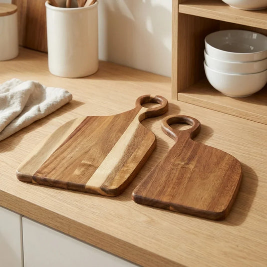 Cutting Board Set Solid Walnut Reversible & Knife-Friendly