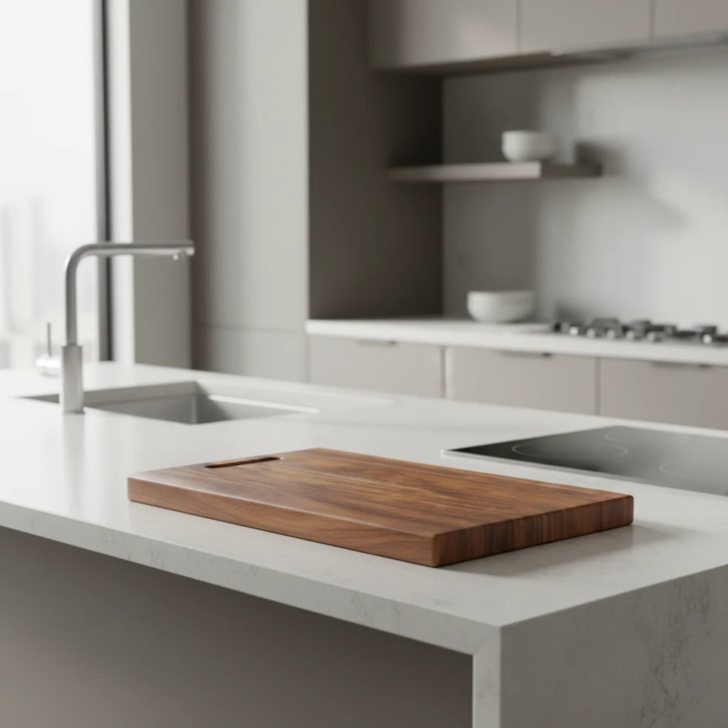 Cutting Board Solid Acacia Wood Knife-Friendly Surface