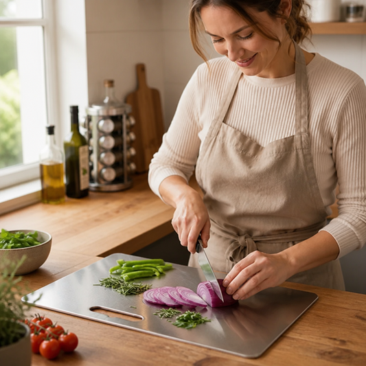 Cutting Board Stainless Steel Antibacterial Dishwasher-Safe