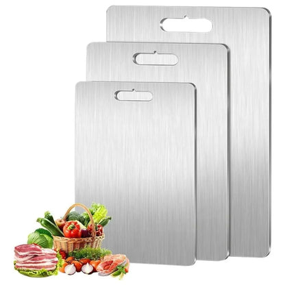 Cutting Board Stainless Steel Non-Porous Non-Slip Base
