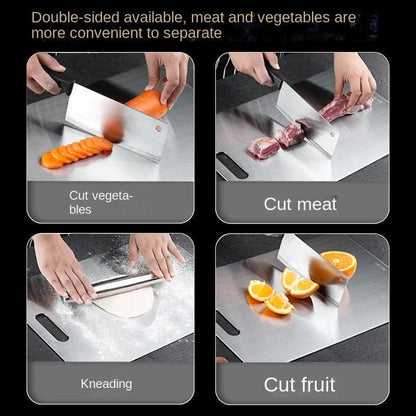 Cutting Board Stainless Steel Non-Porous Non-Slip Base