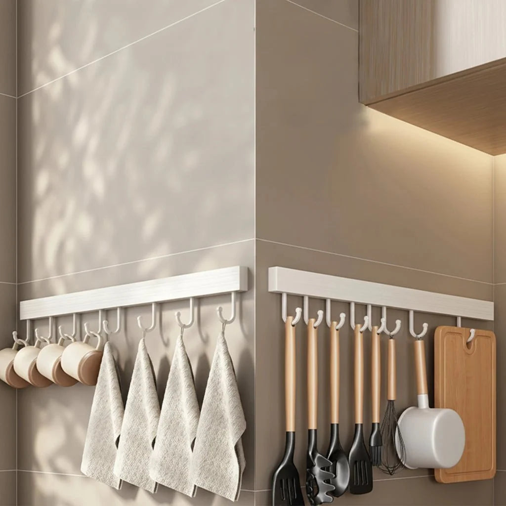 Cutting Board & Utensil Organizer Wall-Mounted Stainless Steel