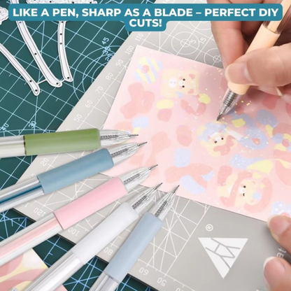 Cutting Pen Set 6 Piece 360° Rotating Stainless Steel