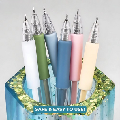 Cutting Pen Set 6 Piece 360° Rotating Stainless Steel