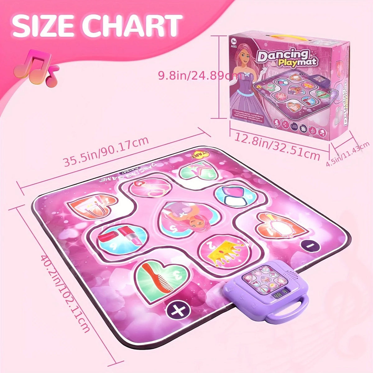 Dance Mat Musical Scoring Screen-Free Active Play