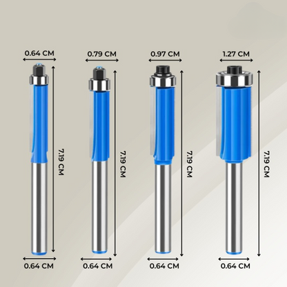 Deburring Bit Set Dual Bearing 1/4 Inch Shank