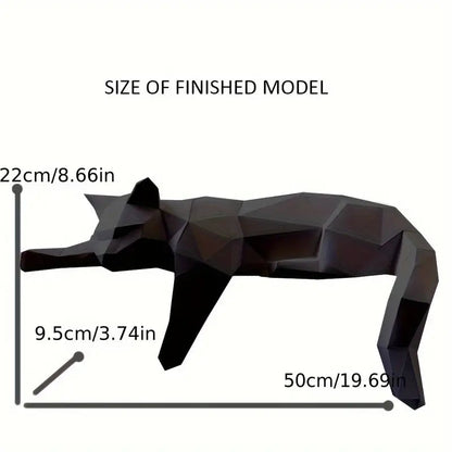 Decorative Cat Figurine Modern Minimalist Paper Material