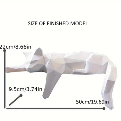 Decorative Cat Figurine Modern Minimalist Paper Material