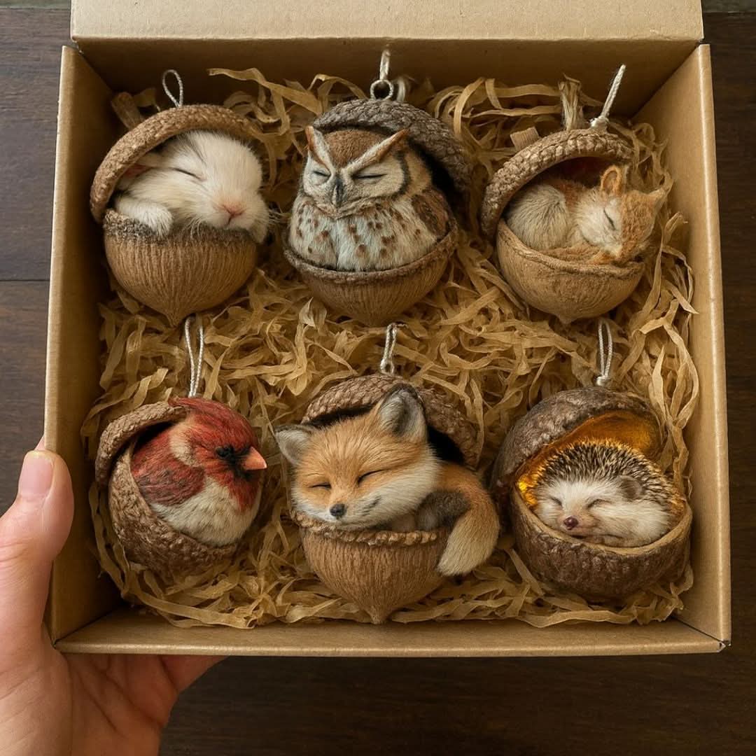Decorative Figurine Sleeping Woodland Animal Indoor & Outdoor