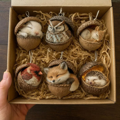 Decorative Figurine Sleeping Woodland Animal Indoor & Outdoor