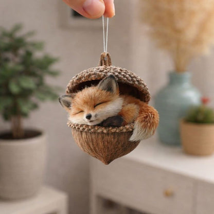 Decorative Figurine Sleeping Woodland Animal Indoor & Outdoor