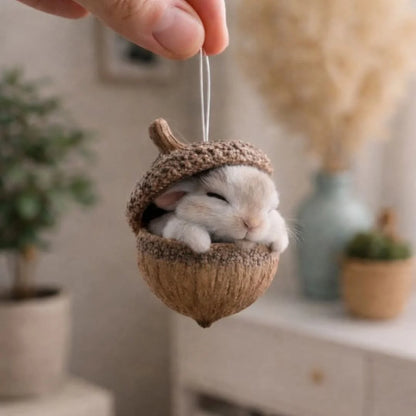 Decorative Figurine Sleeping Woodland Animal Indoor & Outdoor