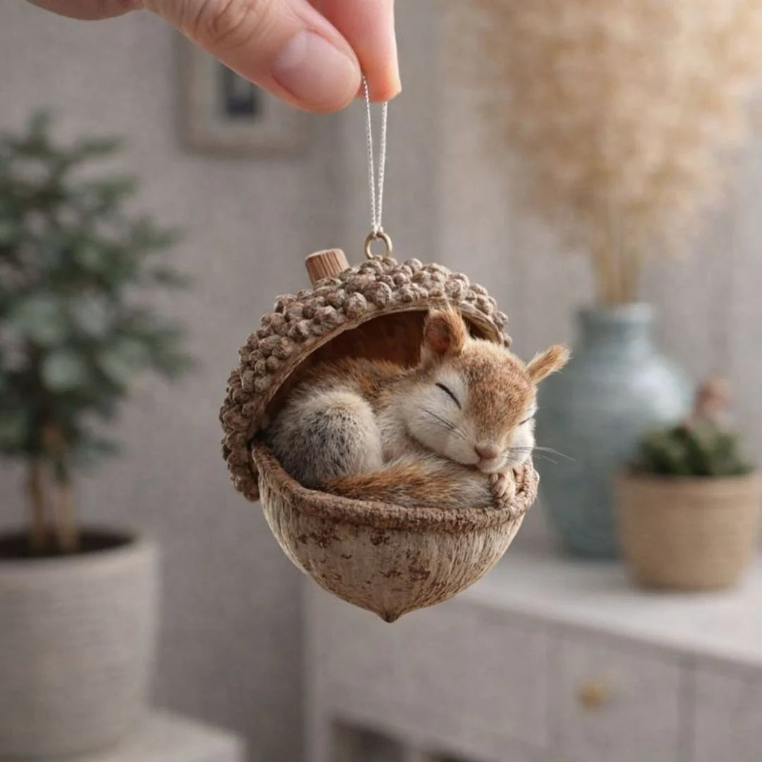 Decorative Figurine Sleeping Woodland Animal Indoor & Outdoor
