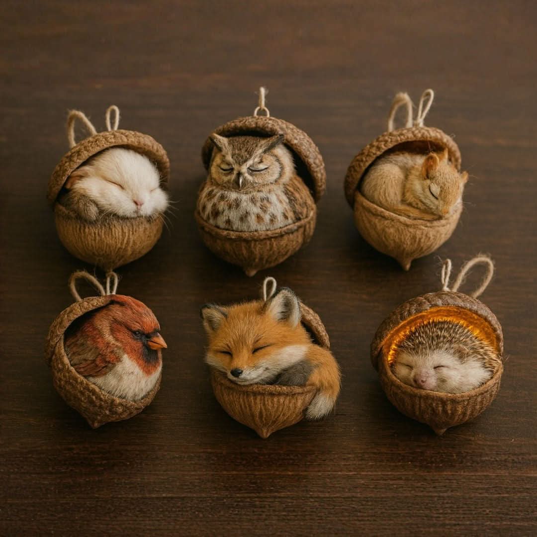 Decorative Figurine Sleeping Woodland Animal Indoor & Outdoor