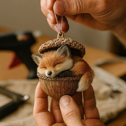 Decorative Figurine Sleeping Woodland Animal Indoor & Outdoor