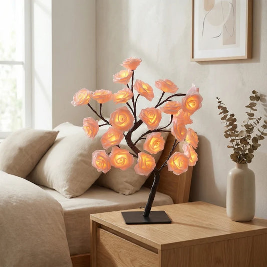 Decorative Night Light Rose Tree Warm LED USB Powered