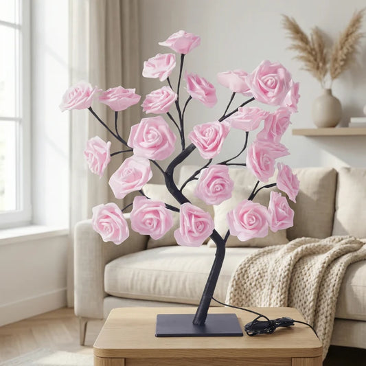 Decorative Night Light Rose Tree Warm LED USB Powered