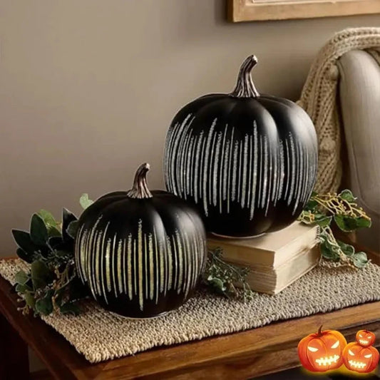 Decorative Pumpkin Sparkling Star Design Warm LED 6-Hour Timer