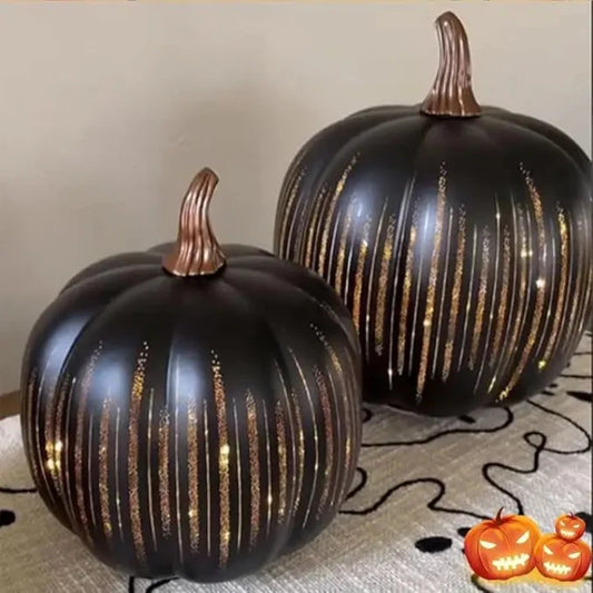 Decorative Pumpkin Sparkling Star Design Warm LED 6-Hour Timer