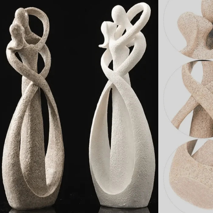 Decorative Sculpture Abstract Couple Design Resin Indoor Decor
