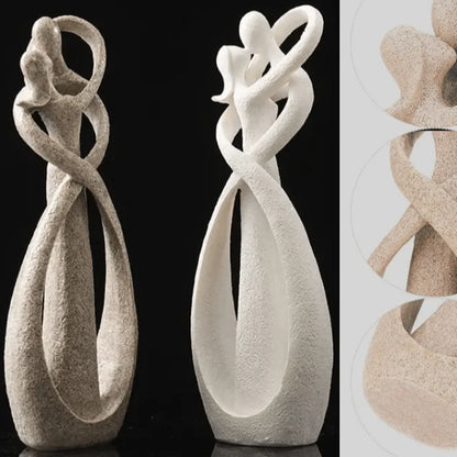Decorative Sculpture Abstract Couple Design Resin Indoor Decor