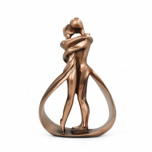 Decorative Sculpture Resin Bronze Finish Romantic Accent