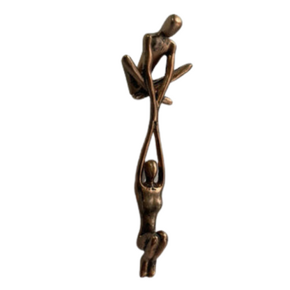 Decorative Sculpture Resin Intertwined Couple 8 Inch