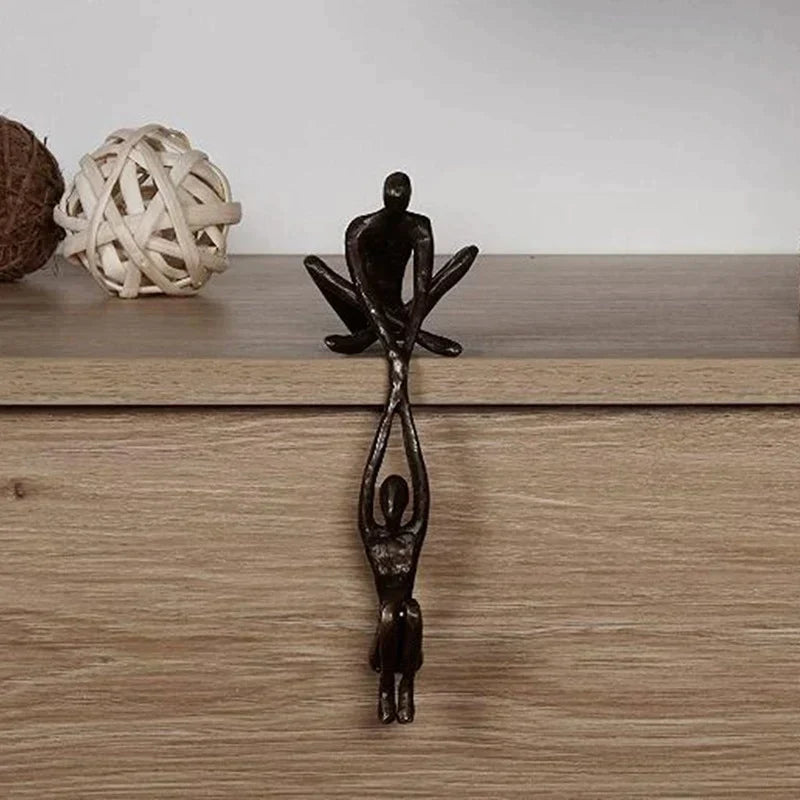 Decorative Sculpture Resin Intertwined Couple 8 Inch