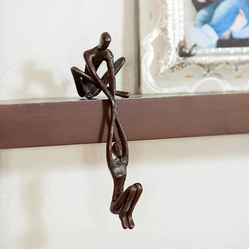 Decorative Sculpture Resin Intertwined Couple 8 Inch