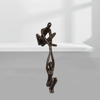 Decorative Sculpture Resin Intertwined Couple 8 Inch
