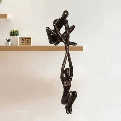 Decorative Sculpture Resin Intertwined Couple 8 Inch