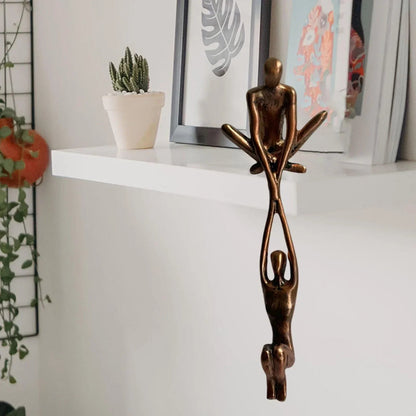 Decorative Sculpture Resin Intertwined Couple 8 Inch