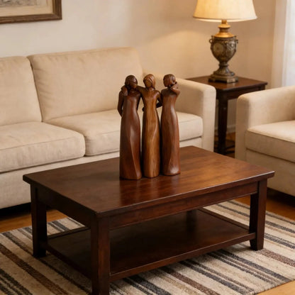 Decorative Sculpture Resin Wood-Grain Sisters Design