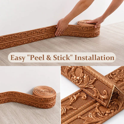 Decorative Trim Self-Adhesive Flexible 33 Ft Roll