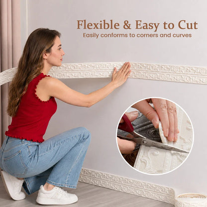 Decorative Trim Self-Adhesive Flexible 33 Ft Roll