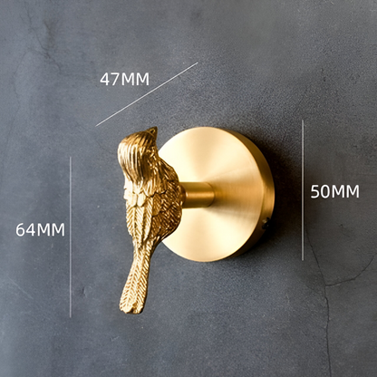 Decorative Wall Hook Three-Dimensional Animal Head Solid Copper
