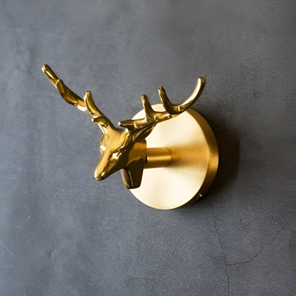 Decorative Wall Hook Three-Dimensional Animal Head Solid Copper