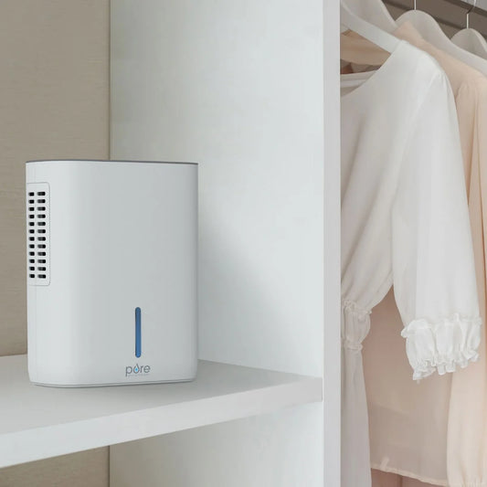 Dehumidifier Compact Tabletop Dual-Speed Removable Tank