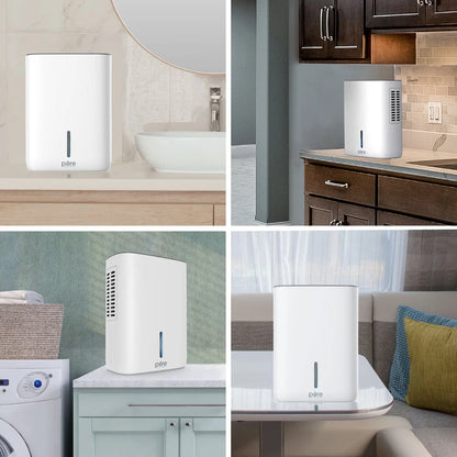 Dehumidifier Compact Tabletop Dual-Speed Removable Tank