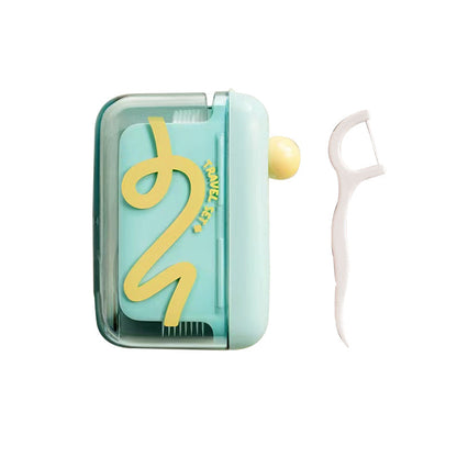Dental Floss Dispenser Push-Button Dustproof Refillable