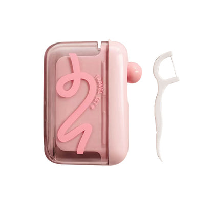 Dental Floss Dispenser Push-Button Dustproof Refillable