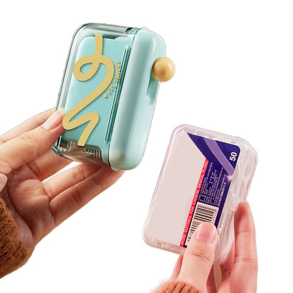 Dental Floss Dispenser Push-Button Dustproof Refillable
