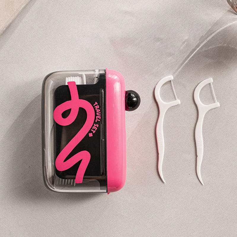Dental Floss Dispenser Push-Button Dustproof Refillable