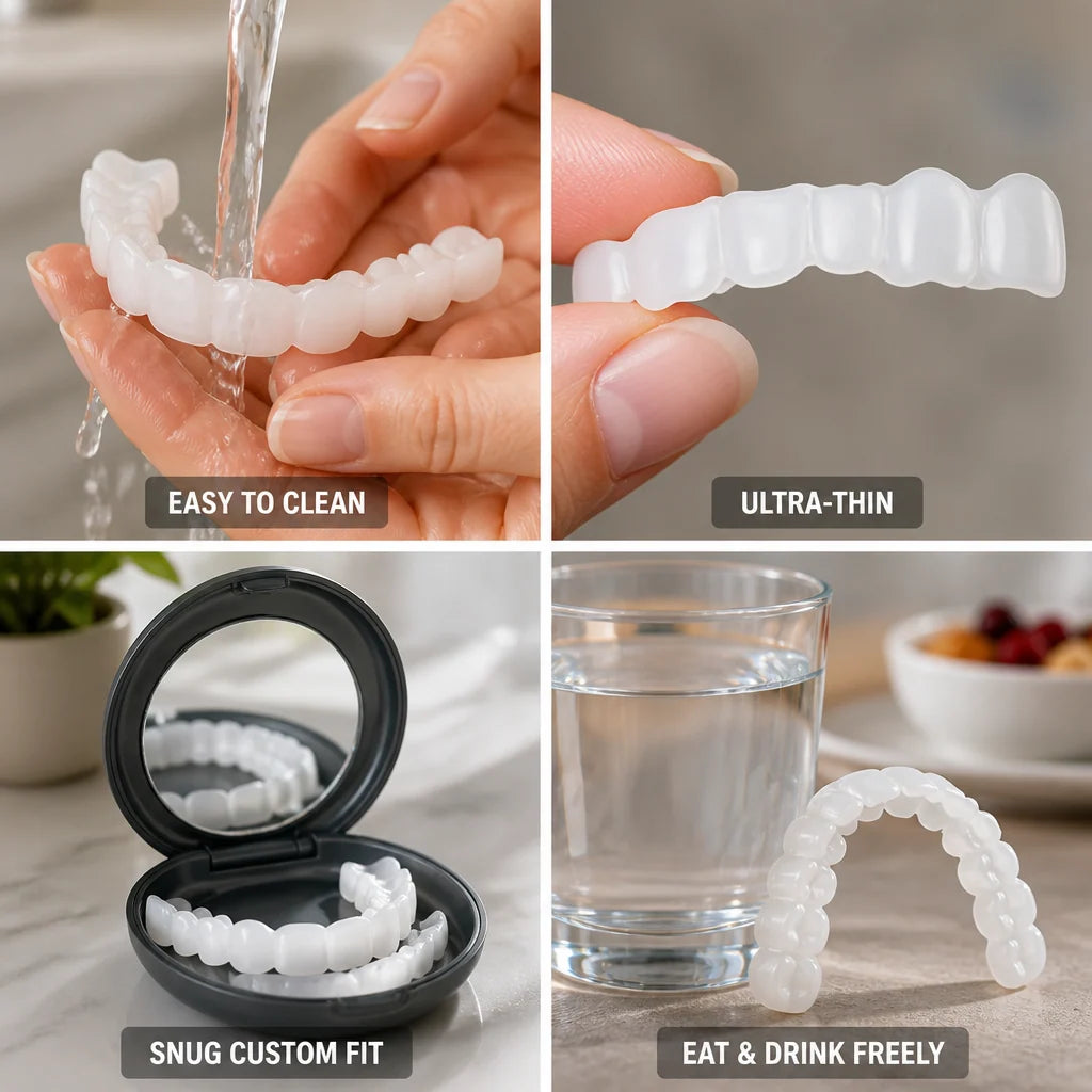Dental Veneers Open Palate Upper & Lower Set