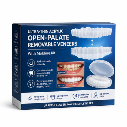 Dental Veneers Open Palate Upper & Lower Set