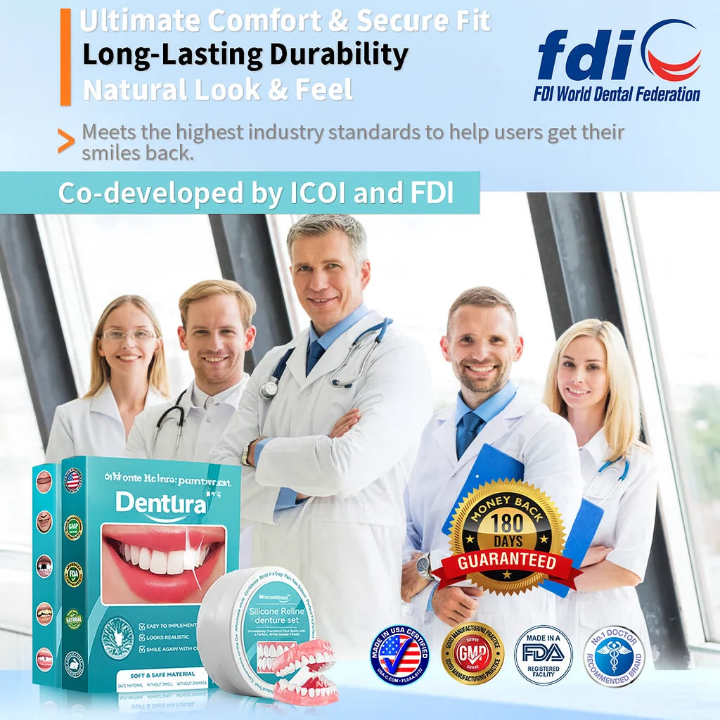 Denture Cover Set Soft Silicone Upper & Lower