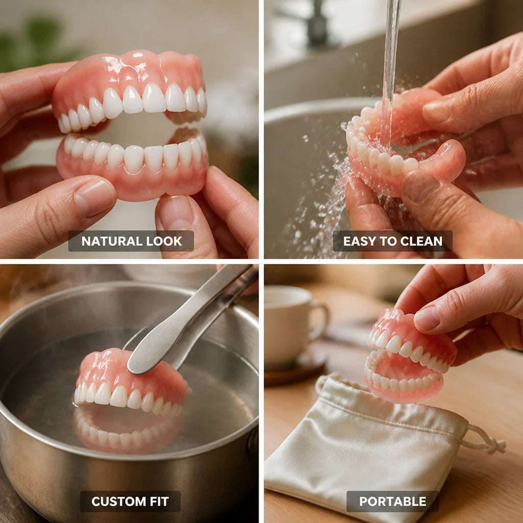 Denture Set Boil-and-Bite Upper & Lower Pair