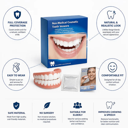 Denture Set Full Coverage Upper & Lower Natural-Looking Smile